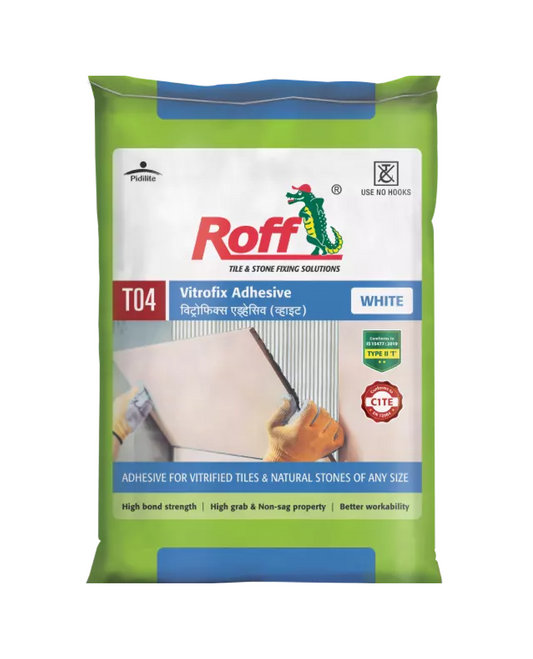 Roff T04 VFA Floor & Wall Tile Adhesive, White, 20 Kg Bag