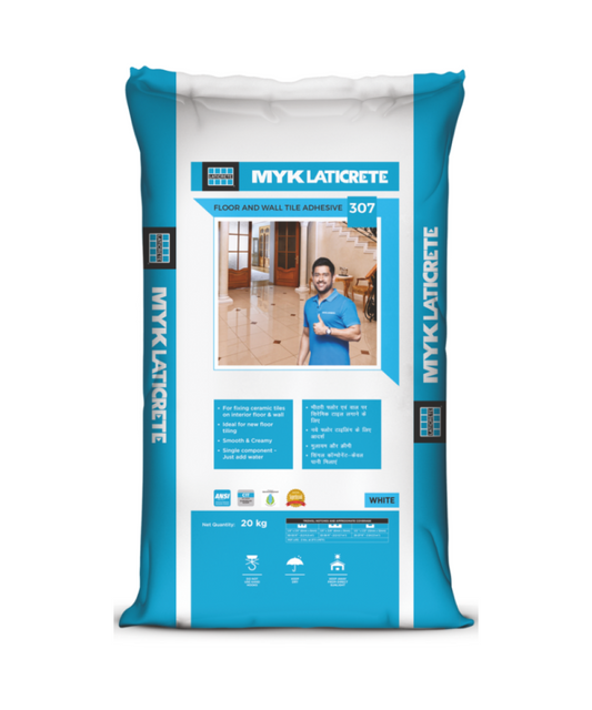 MYK Laticrete 307 Floor & Wall Ceramic Tile Adhesive, White, 20 Kg Bag