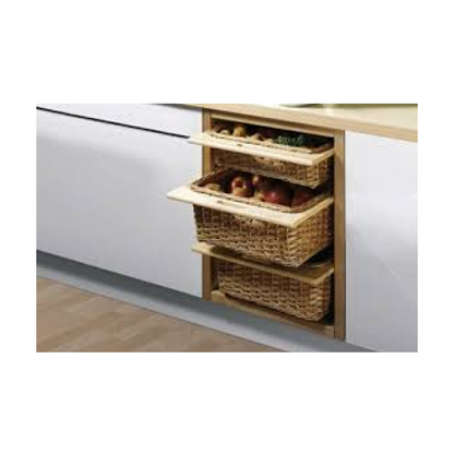 Hettich Wicker Basket with Beech Runner, Set