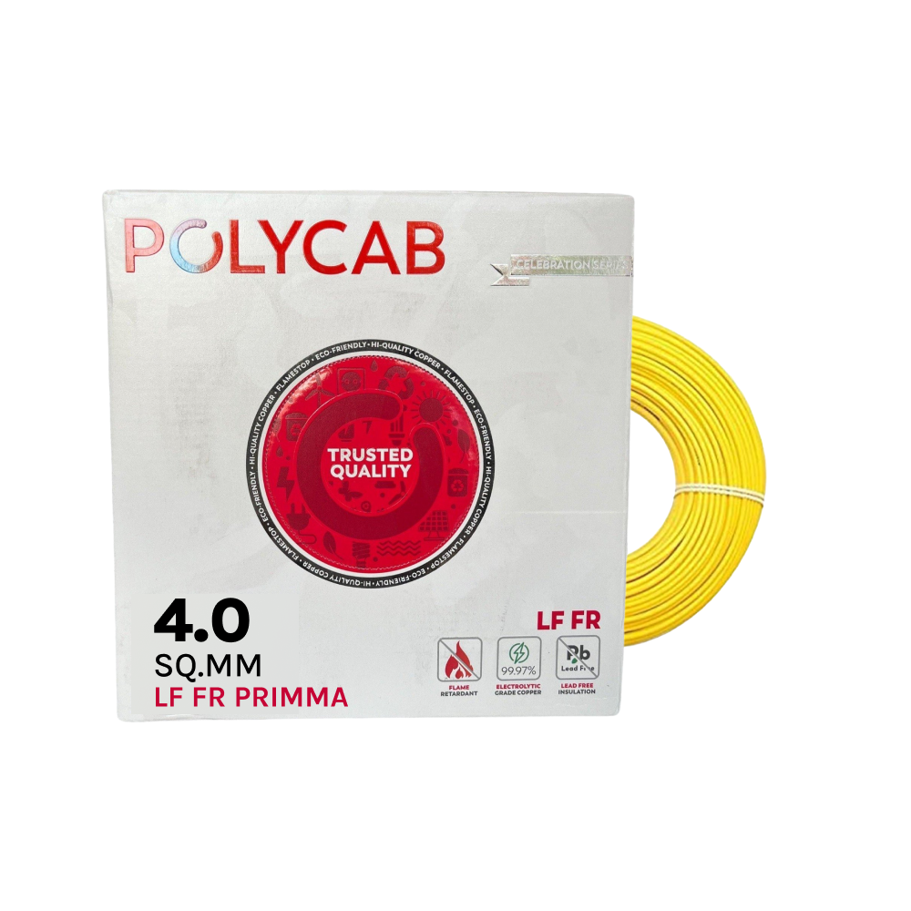 Polycab Primma FR Wire, 4.00 sqmm, 90m Coil