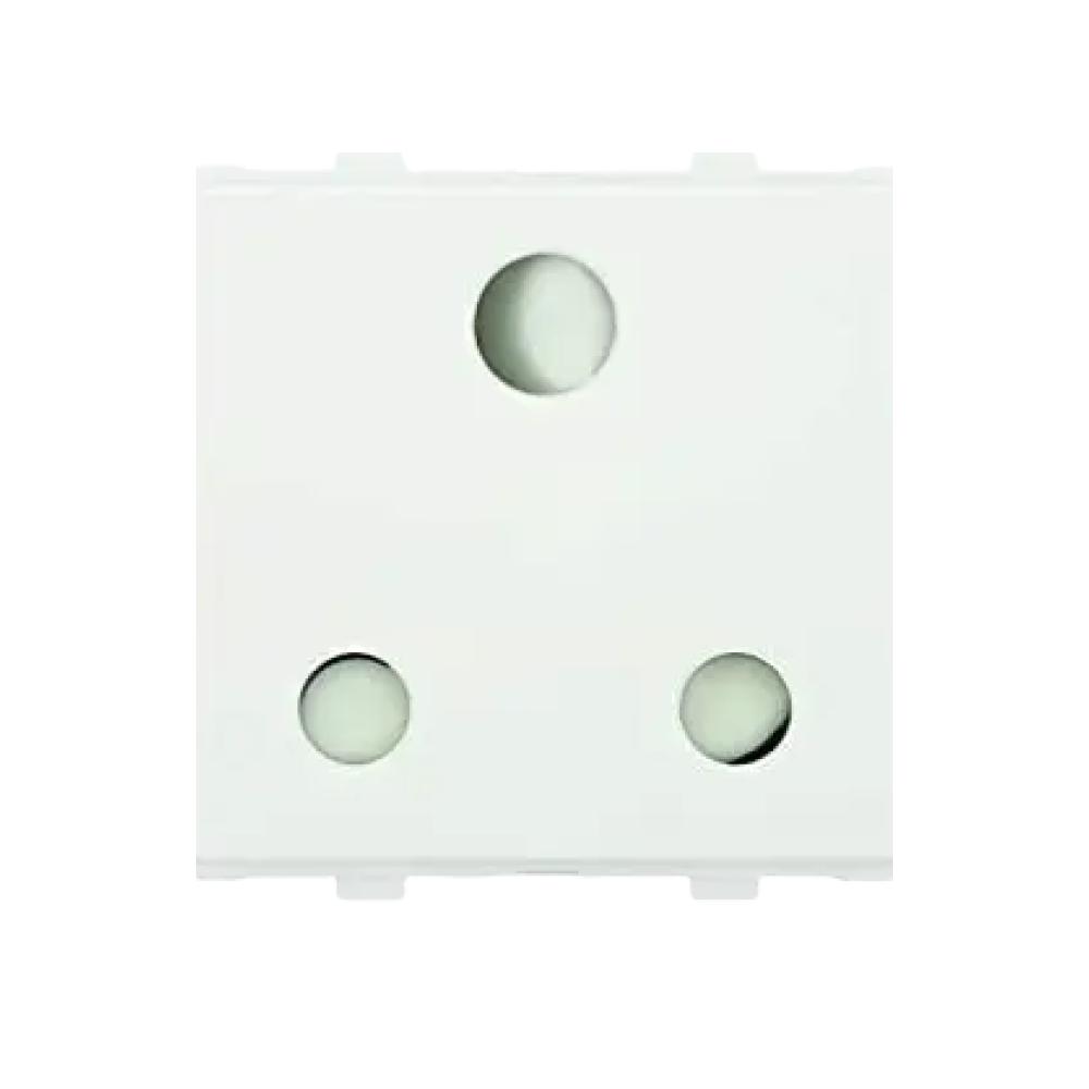 Anchor Roma 16A 3 Pin Socket, White, 2 Module