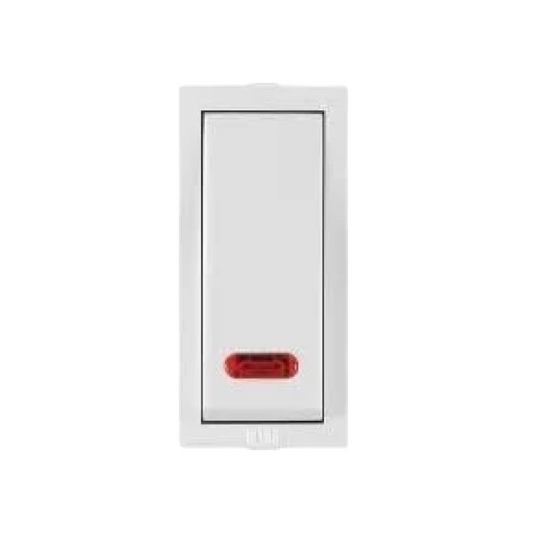 Anchor Roma 20A Switch With Indicator, 1 Way, White, 1 Module