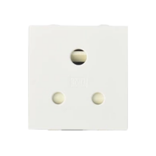 Anchor Roma 6A 3 Pin Socket, White, 2 Module