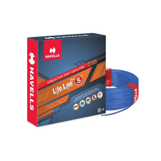 Havells Life Line Plus S3 FR Wire, 6.00 sqmm, 90m Coil