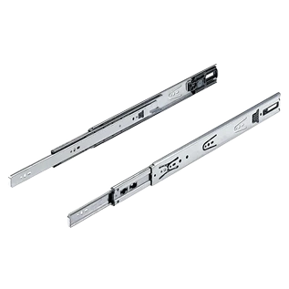 Hettich KA 4732 Telescopic Channel, Soft Close, 35 kg Capacity, Zinc