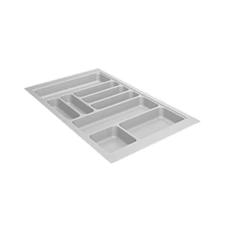 Hettich OrgaTray 440 Trimmable (Fixed Partition) Cutlery Insert, Silver