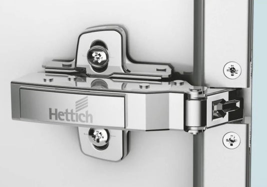 Hettich Sensys 8638i Soft Close Hinges for 19 mm Aluminium Profile Shutters, 0 Crank, Set (2 Nos)