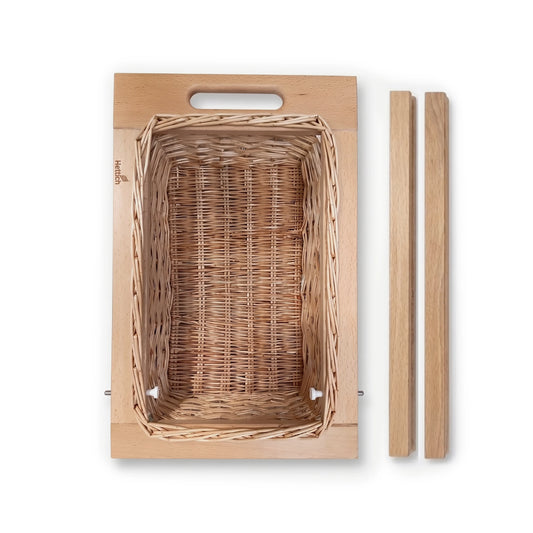 Hettich Wicker Basket with 19mm wide Beech Runners, 500mm Depth I Homerun, Bangalore