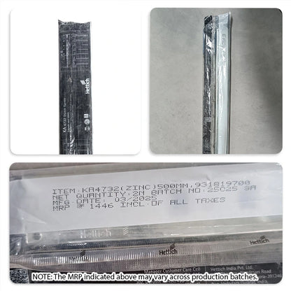 Hettich KA 4732 Telescopic Channel, Soft Close, 35 kg Capacity, Zinc