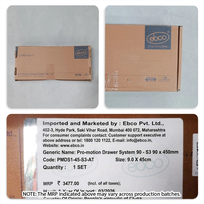 Ebco Pro Motion Tandem Box, S3 Series, 50Kg, Full Set, Anthracite
