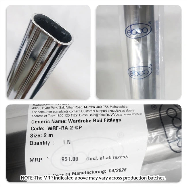 Ebco Wardrobe Rail Fittings