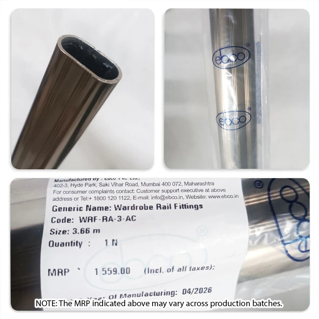 Ebco Wardrobe Rail Fittings