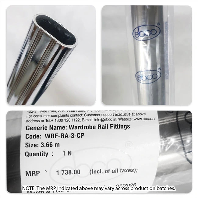 Ebco Wardrobe Rail Fittings
