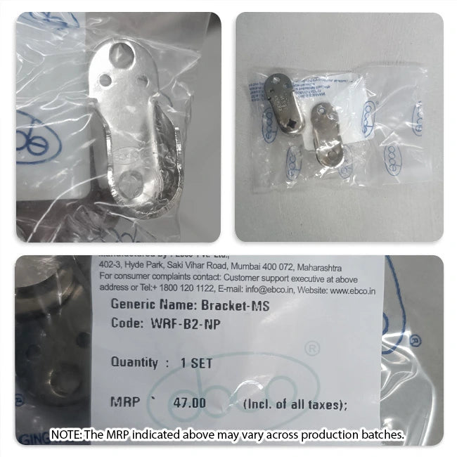 EBCO Wardrobe Rail Fittings (Bracket MS) | HomeRun, Bangalore