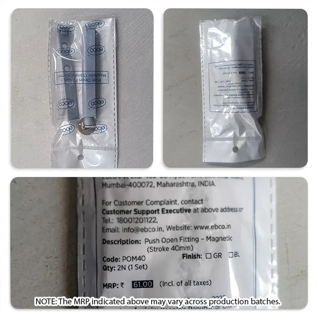 Ebco Push Open Fitting- Magnetic (stroke 40mm) | HomeRun, Bangalore