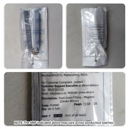 Ebco Push Open Fitting- Magnetic (stroke 40mm) | HomeRun, Bangalore