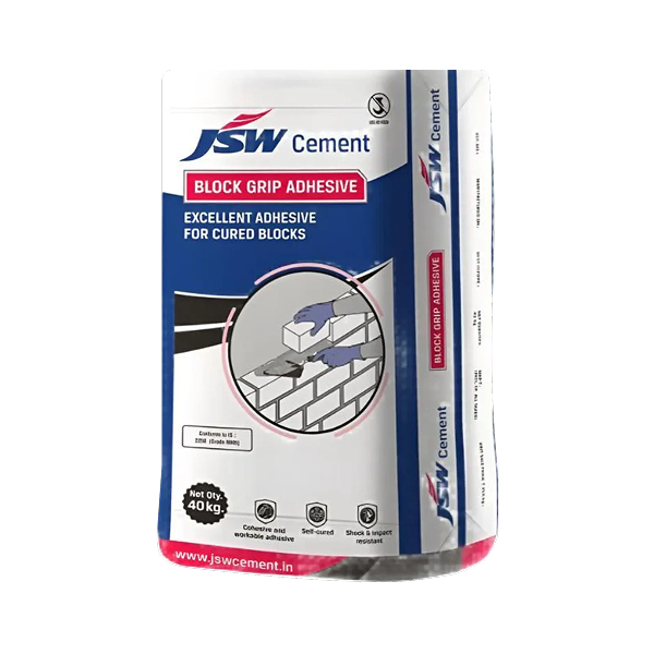 JSW Block Grip AAC Block Jointing Mortar/Adhesive, 40 Kg Bag - HomeRun - 380.00