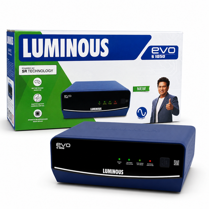 Luminous Evo S 1050/12V Pure Sine Wave Inverter, 3 Year Warranty