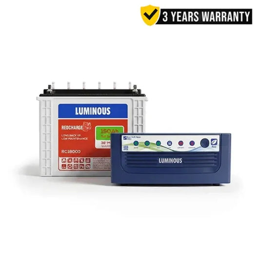 Luminous Eco Volt Neo 1050 Inverter and Red Charge RC18000 Battery Combo I Homerun, Bangalore