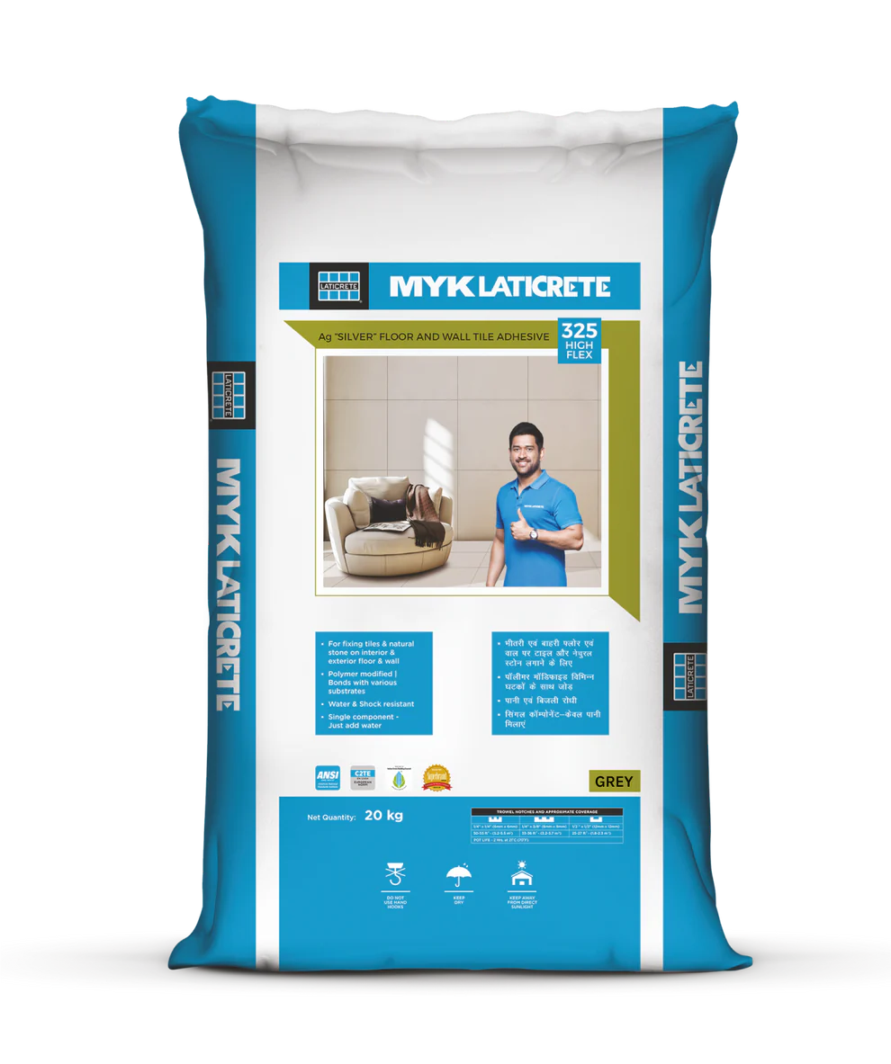 MYK Laticrete 325 High Flex Tile & Stone Adhesive, Grey, 20 Kg Bag