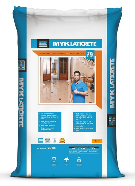 MYK Laticrete 315 Plus Tile Adhesive,  Grey, 20 Kg Bag