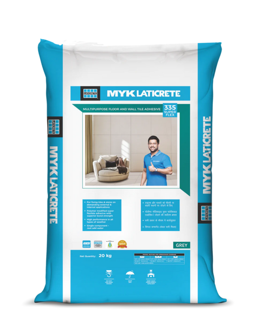 MYK Laticrete 335 Super Flex Tile & Stone Adhesive, Grey, 20 Kg Bag