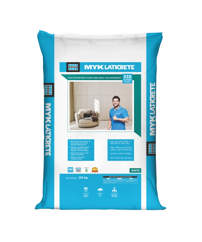 MYK Laticrete 335 Super Flex Tile & Stone Adhesive, White, 20 Kg Bag