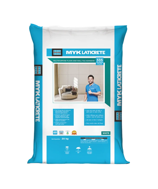 MYK Laticrete 335 Super Flex Tile & Stone Adhesive, White, 20 Kg Bag