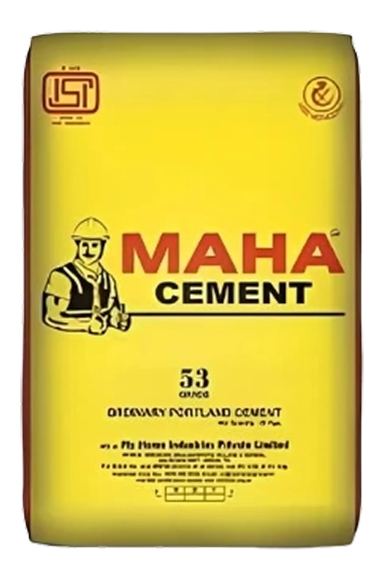 Maha Cement OPC 53 Grade Cement, 50 Kg Bag