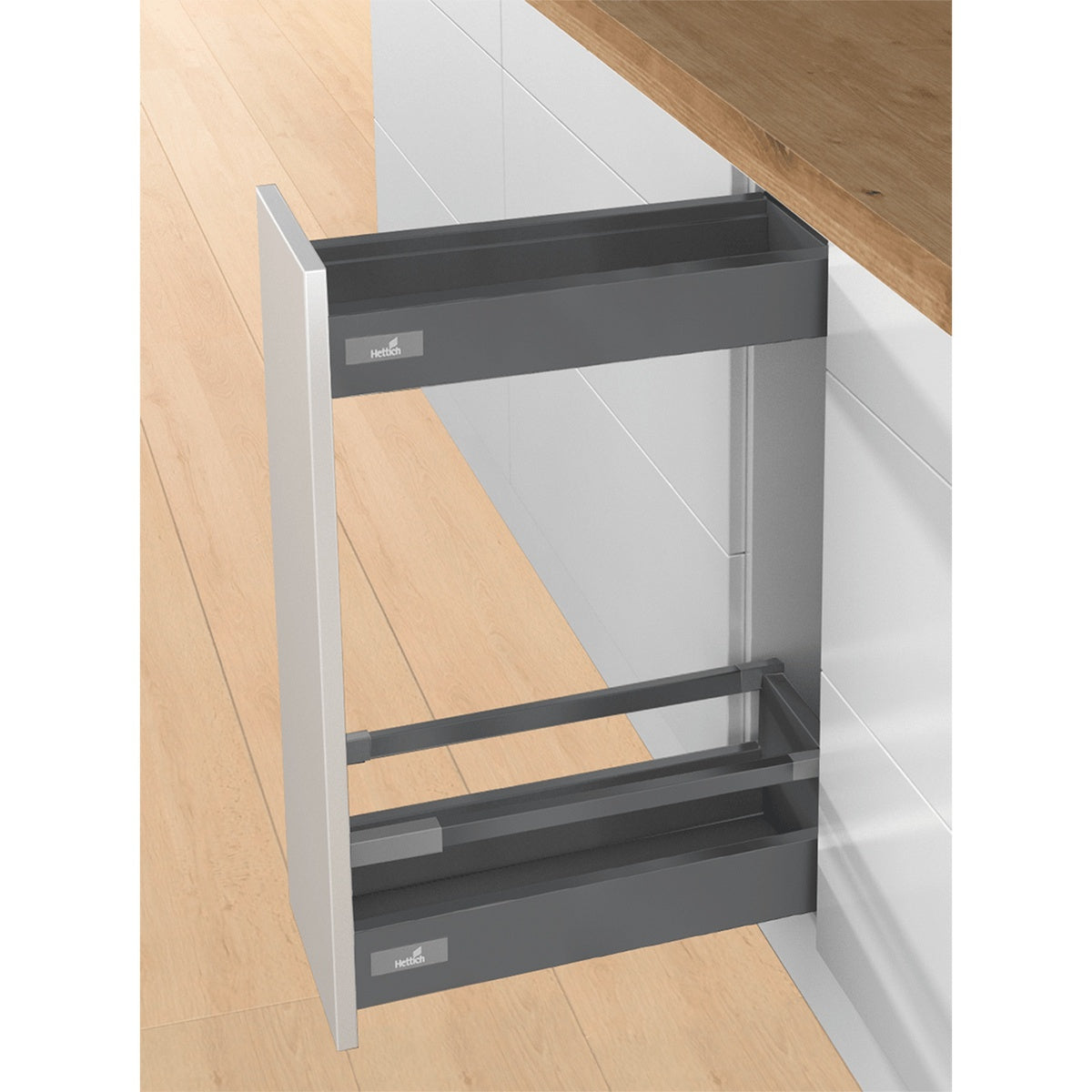 Hettich ArciTech Narrow Pullout, 500mm Depth, 20 Kg Capacity