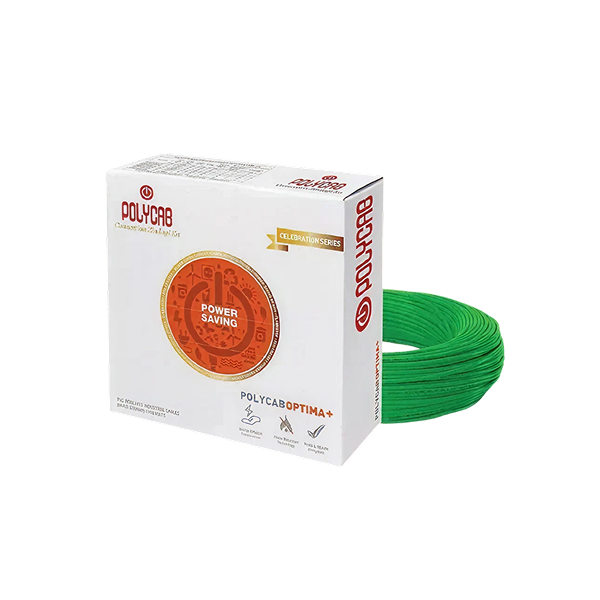 Wire your home with the reliable safety of genuine Polycab Optima FR Wire. A lead-free, flame-retardant choice for your family's protection, with fast 60-min delivery in Bengaluru.