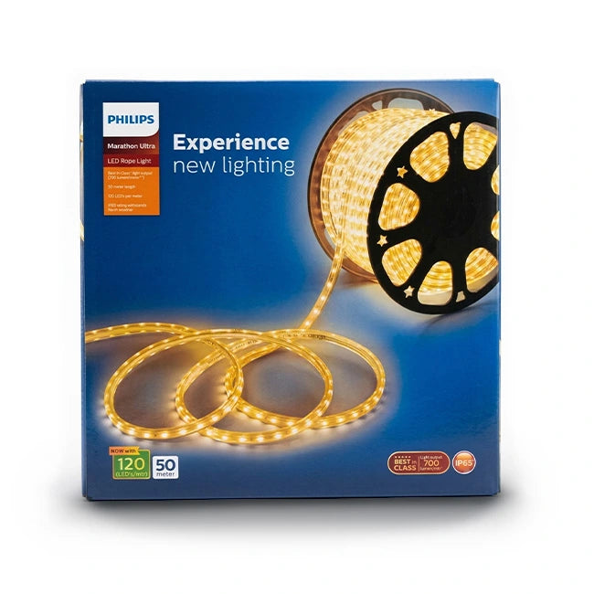 Philips Marathon Ultra LED Rope Light, 50m (Strip Light), Warm White | HomeRun, Bangalore