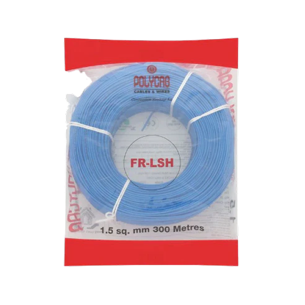 Ensure ultimate fire safety for your home with genuine Polycab FRLS-H Single Core Wire. Flame retardant, low smoke wire for maximum protection, with fast 60-min delivery in Bengaluru.