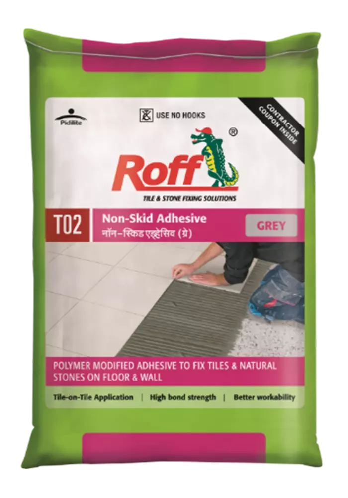 Roff T02 NSA Floor & Wall Tile Adhesive, Grey, 30 Kg Bag