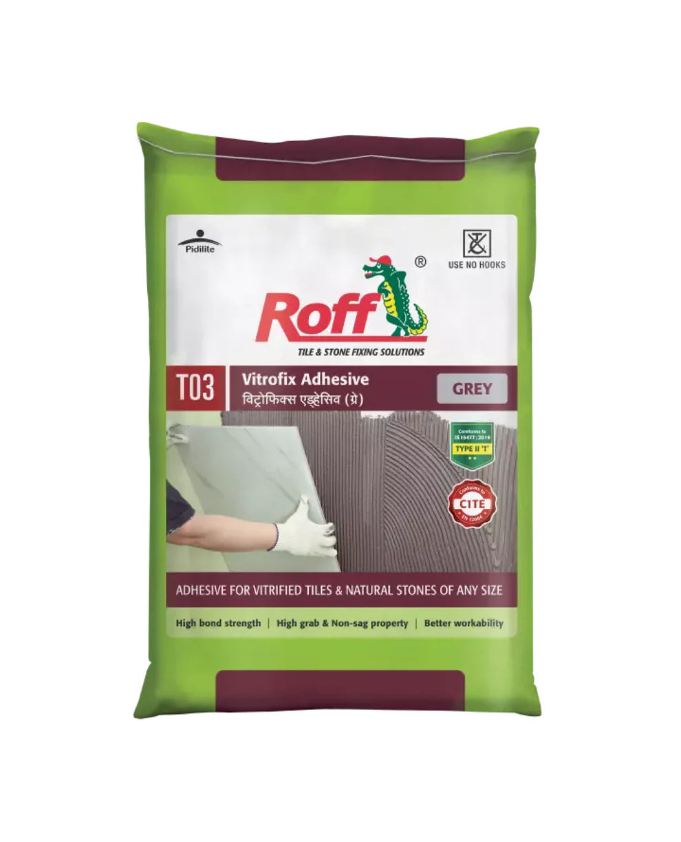 Roff T03 VFA Tile Adhesive, Grey, 20 Kg Bag