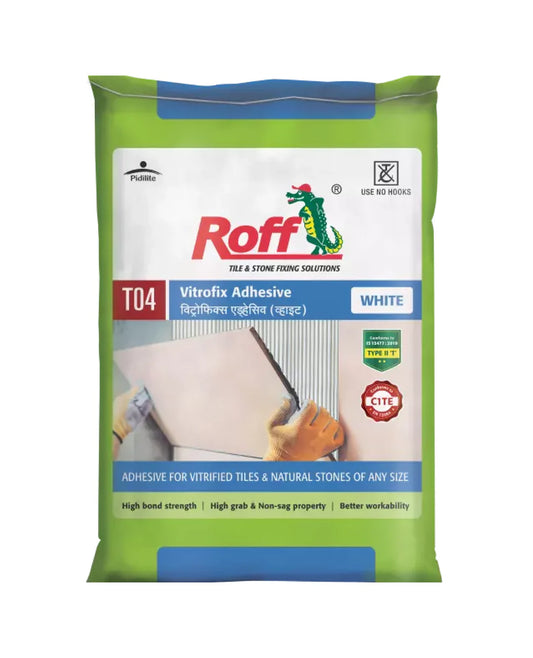 Roff T04 VFA Tile Adhesive, White, 20 Kg Bag