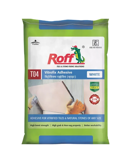 Roff T04 VFA Tile Adhesive, White, 20 Kg Bag