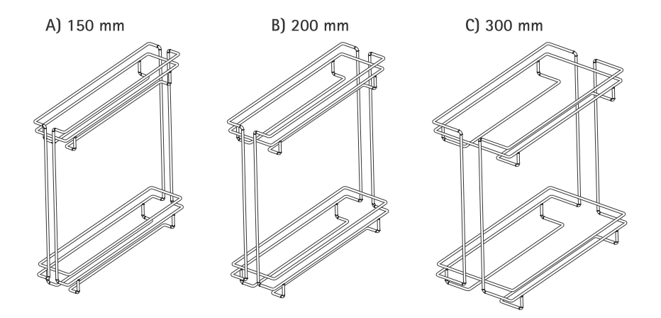Hettich Cargo IQ 300 Bottle Pull Out, 2 Tier