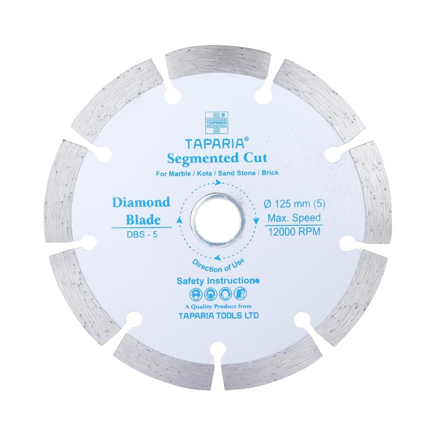 Taparia DBS-5 Segmented Diamond Cutting Blade (5-Inch, 125mm)