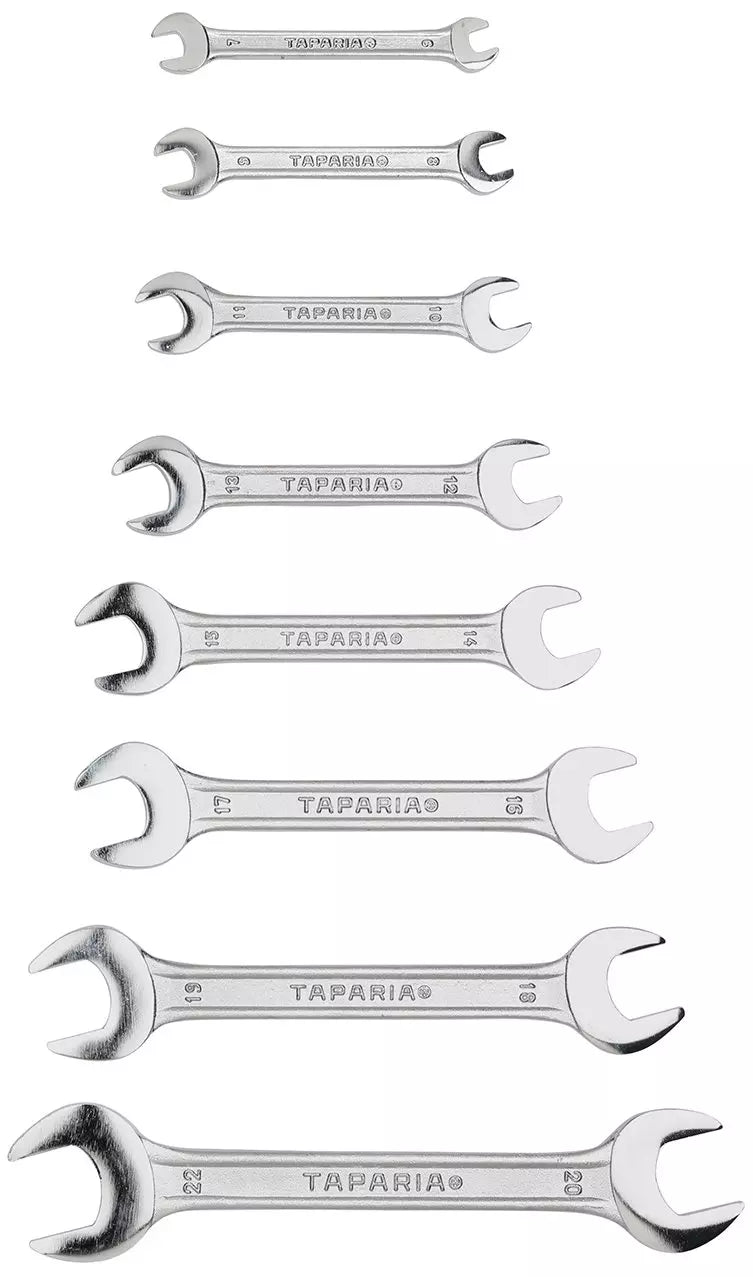 Taparia Double Ended Spanner Set, Chrome Vanadium Steel
