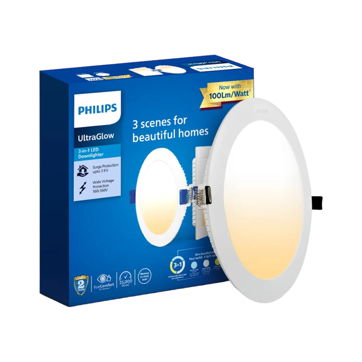 Philips Ultra Glow 3-in-1 LED Downlight