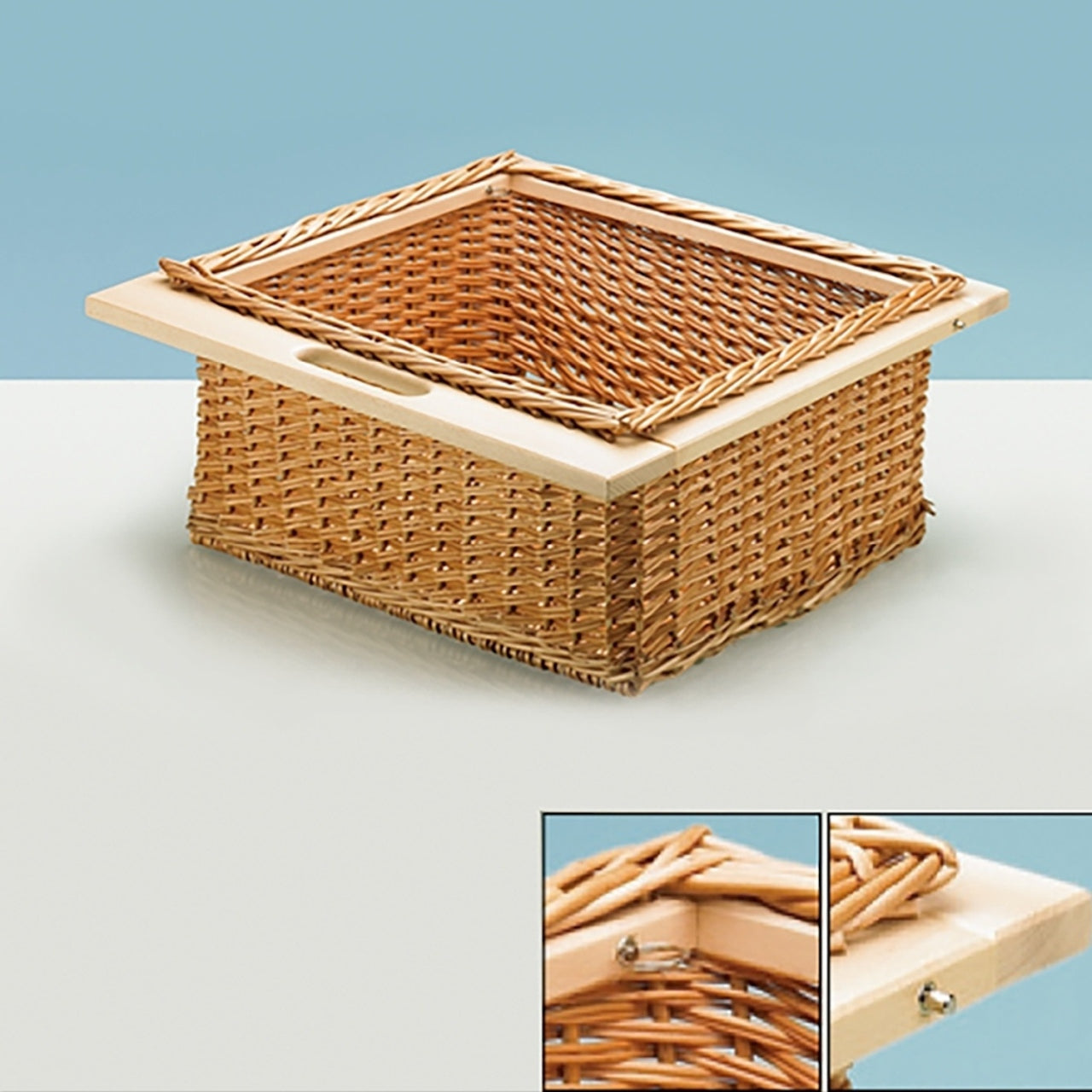 Hettich Wicker Basket with Beech Runner, Set