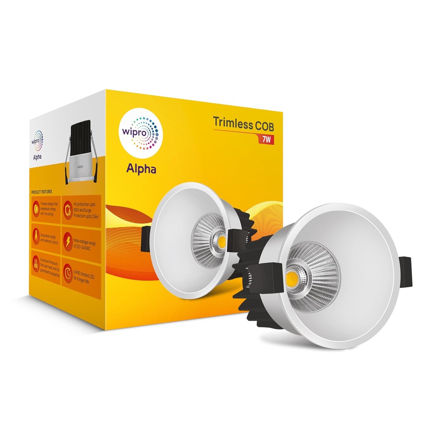 Wipro Alpha Trimless COB CCT (3 in 1)