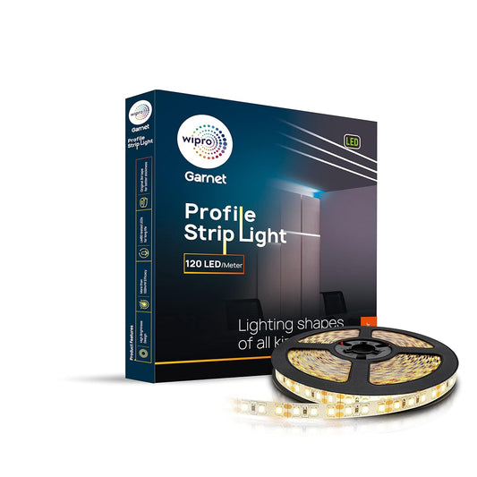 Wipro Garnet 120 LEDs/Meter Profile & Cove LED Strip Light - 5Mtr