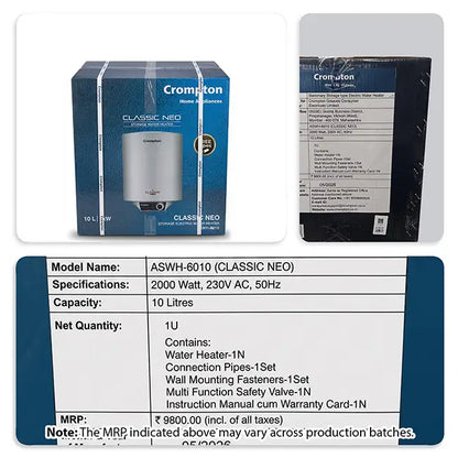 Crompton Classic Neo, 2000W Storage Water Heater