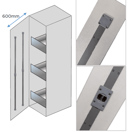 Ebco Door Stiffener HD, 1000mm - 2700mm H Doors, Grey | HomeRun, Bangalore