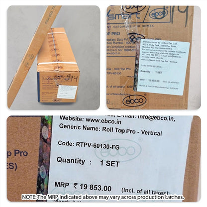 Ebco Roll Top Pro Vertical Rolling Shutter with Overlay Rails & Cover Profile