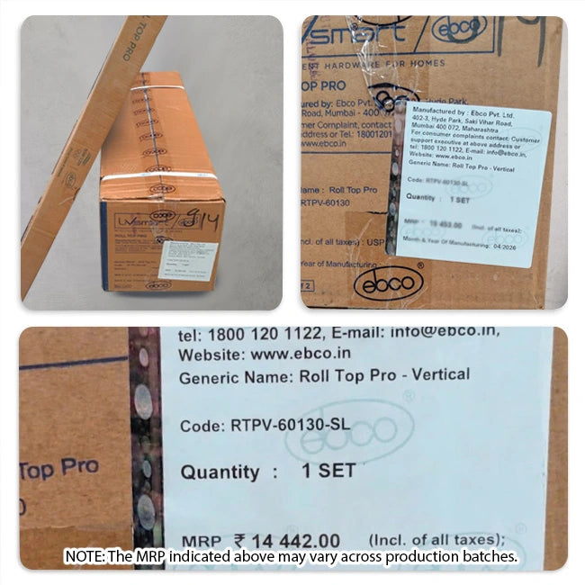 Ebco Roll Top Pro Vertical Rolling Shutter with Overlay Rails & Cover Profile