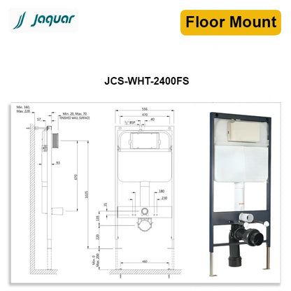 Jaquar Single Piece Slim Concealed Cistern, S-Type