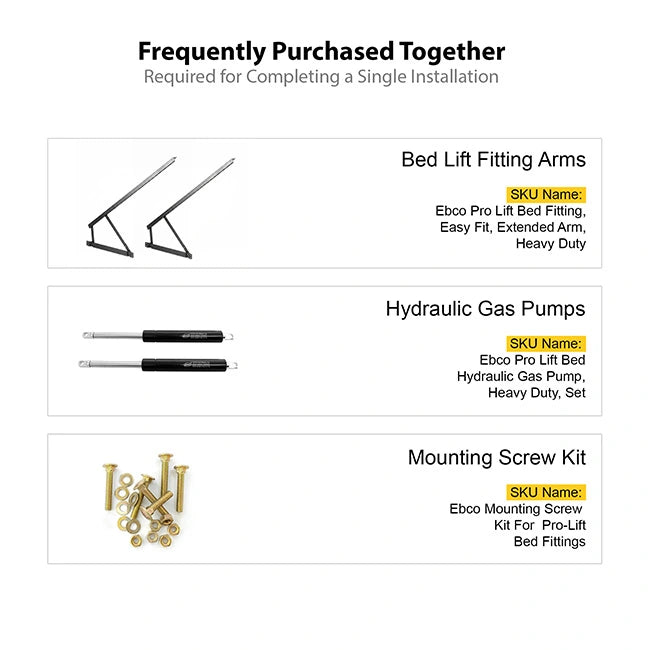 Ebco Mounting Screw Kit For Pro-Lift Bed Fittings | HomeRun, Bangalore